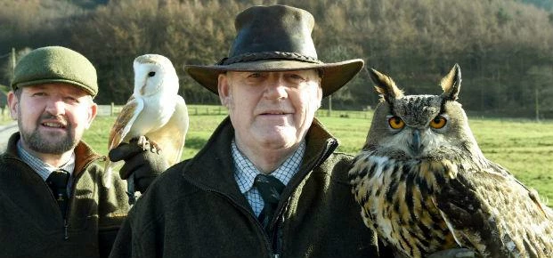 Mark Allen [L] and Mike Kinder [R] are launching a new falconry business, North Yorkshire Moors Bird