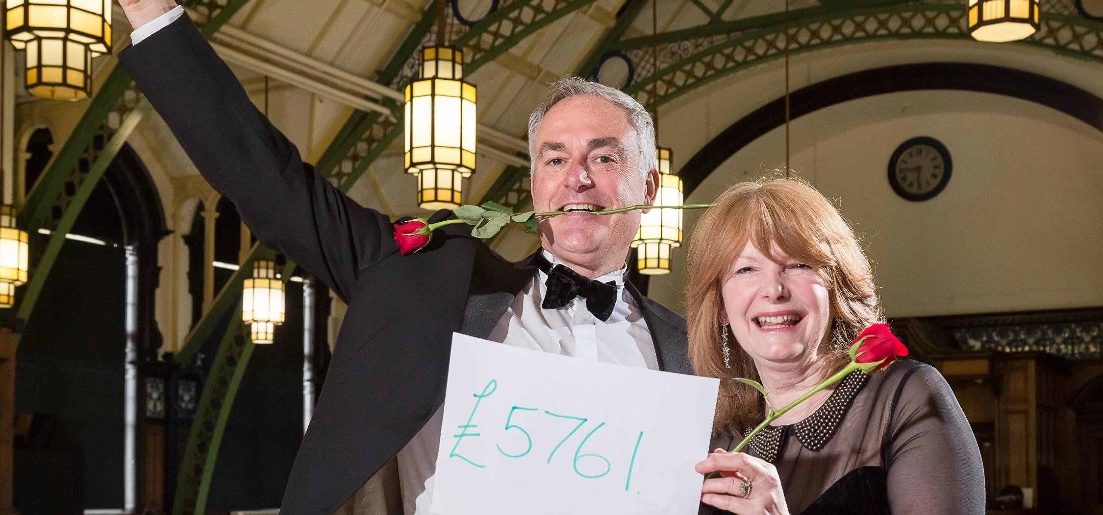 Cha-cha-cha for Charity: Stephen McCoy and Carol Taylor celebrate a successful evening of fundraisin