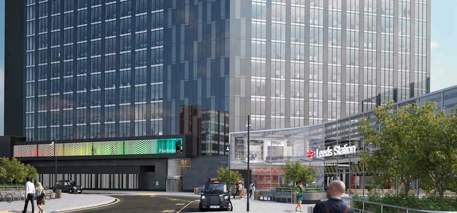 CGI of Bruntwood's new flagship Platform building, situated at the city's mainline rail station.