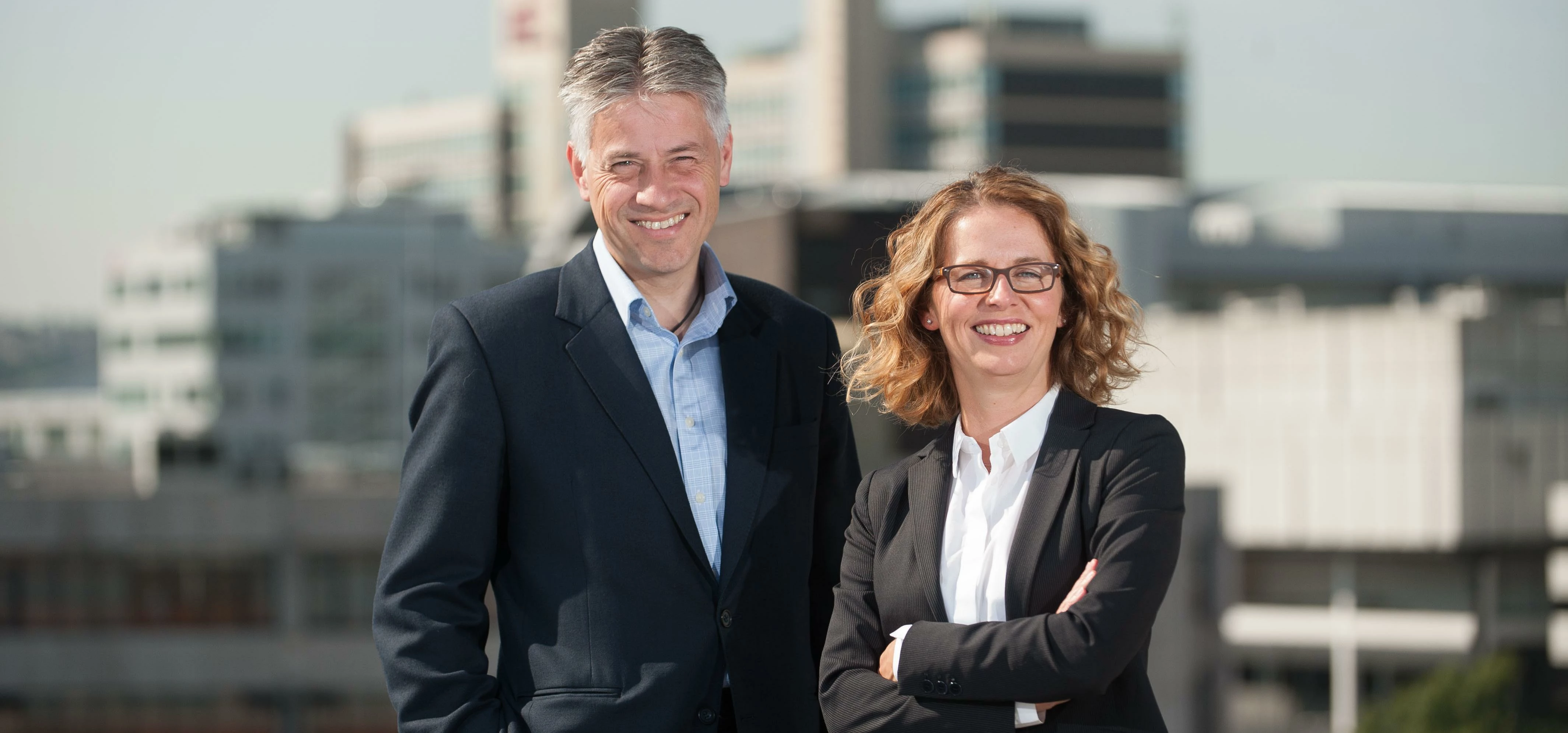 Scaling new heights: Managing partner Paul Trudgill and Claire Mayfield-Tulip.