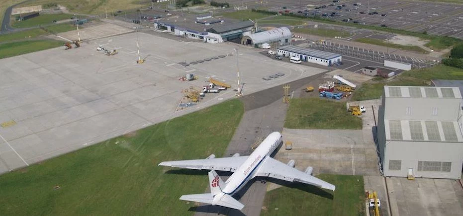 An ariel view of Manston Airport, which has been closed since May 2014.
