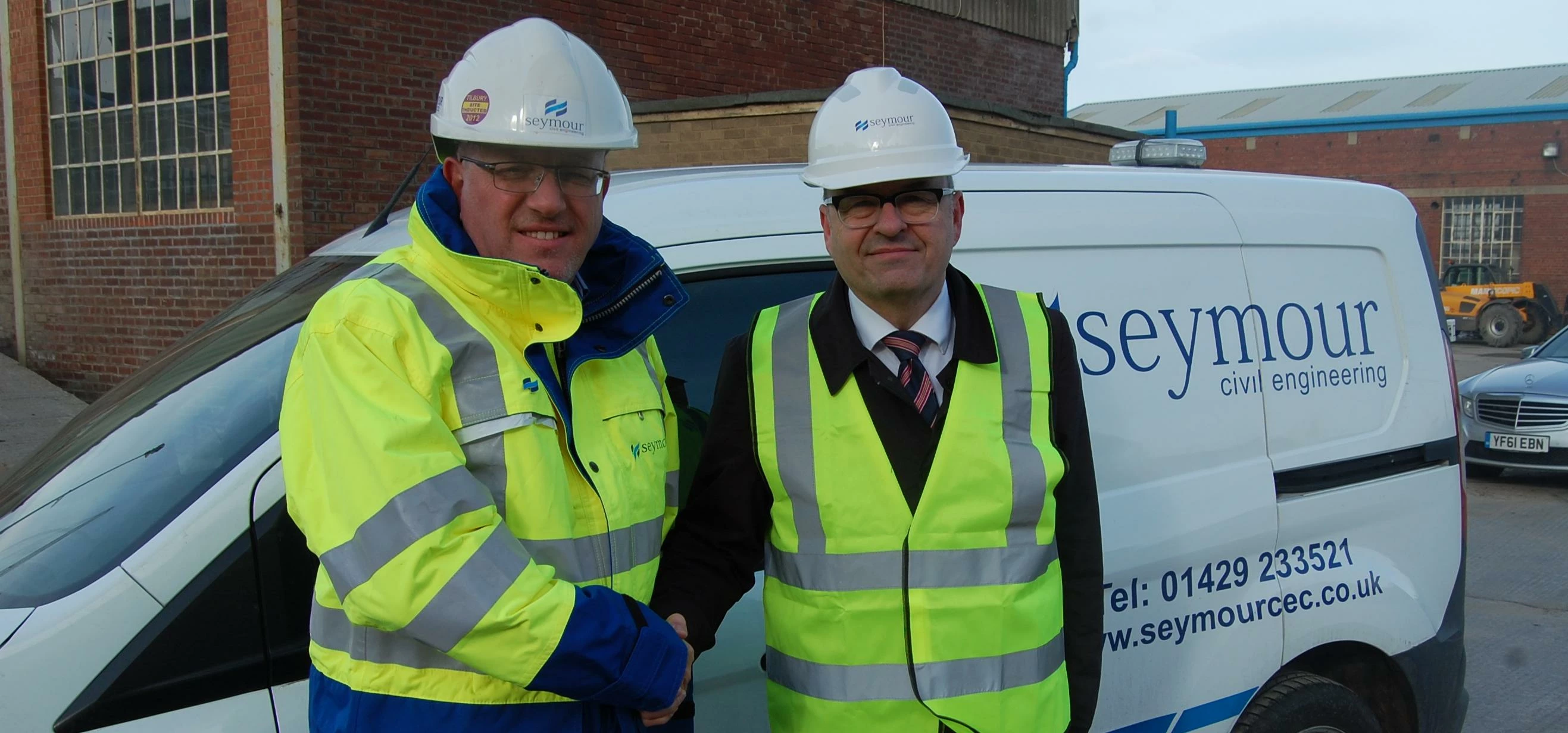 Kevin Byrne, Managing Director of Seymour Civil Engineering, with Hartlepool Business Awards Co-Ordi