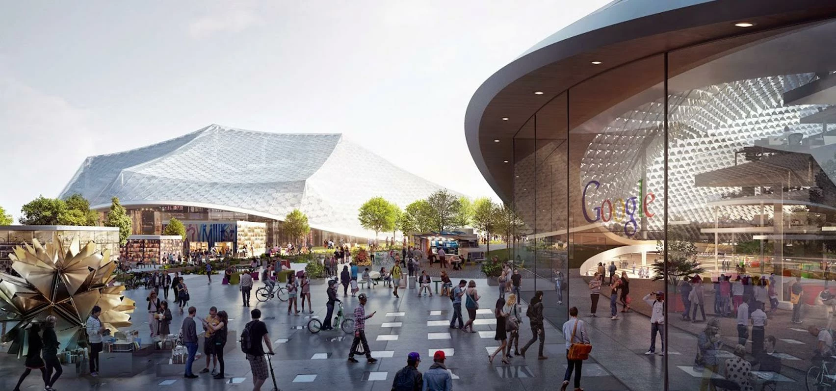 Artist's impression of Google's new Kings Cross headquarters.