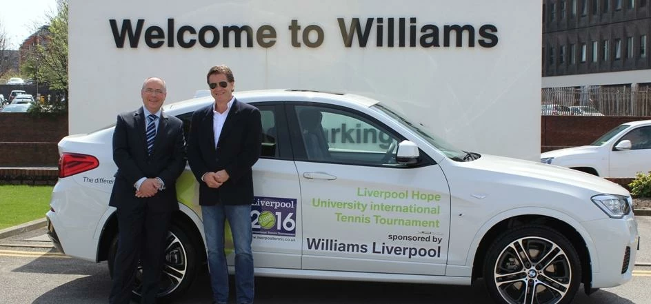 Williams Liverpool BMW's head of business Tony Crolla (left) with tournament director Anders Borg (r
