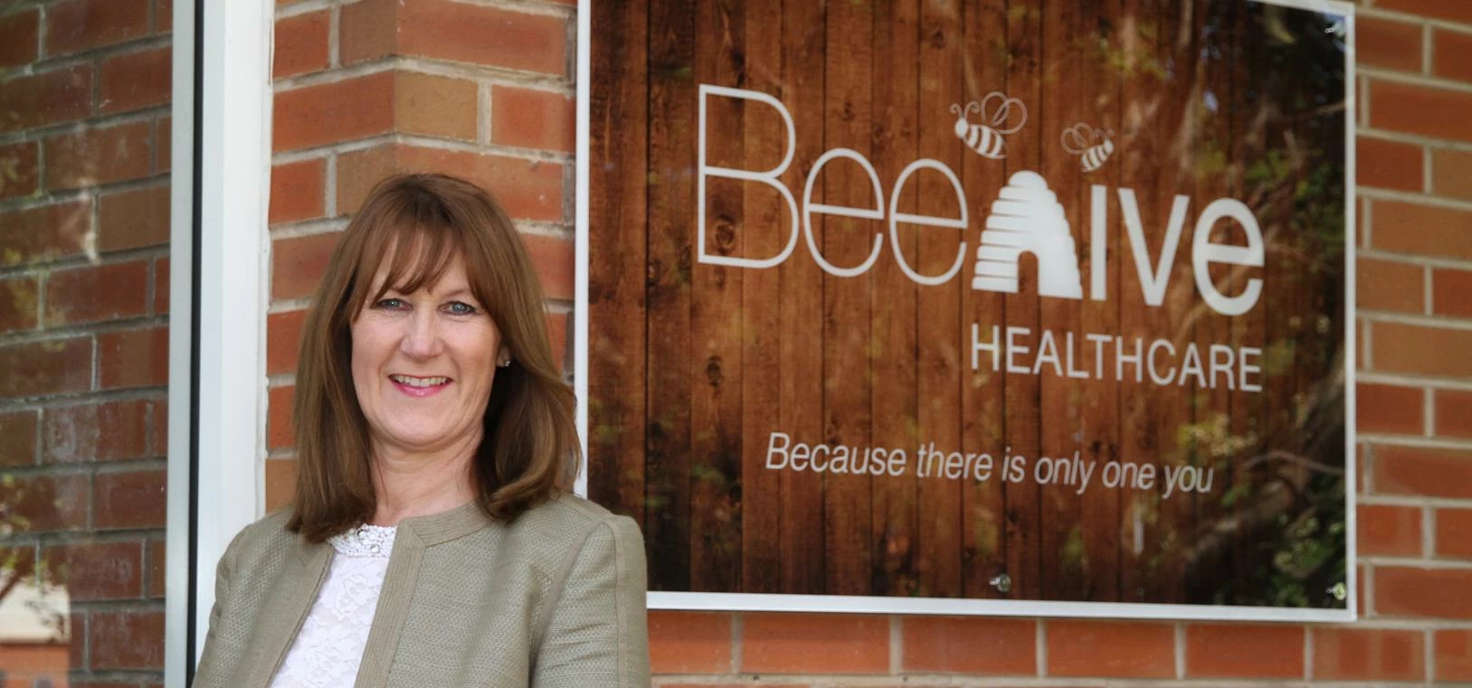 Sharon Shelbourne outside the new Beehive Healthcare centre at the former Northgate Village Surgery 