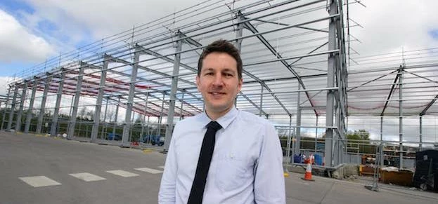 Stiller Warehousing and Distribution commercial manager Matthew Stiller next to the firm's new £1.1m