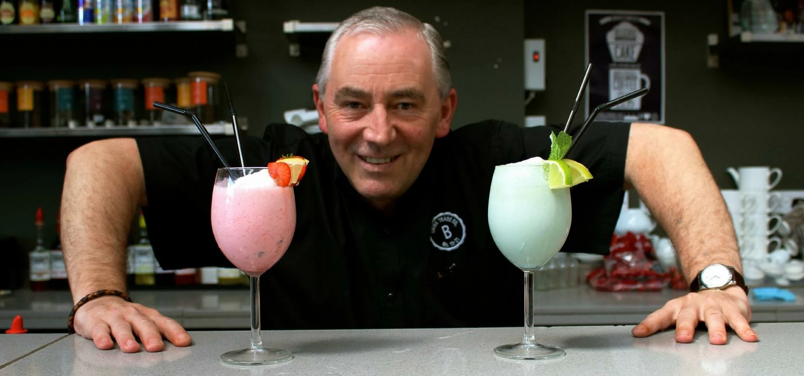 Ian Wilson with the royal mocktails