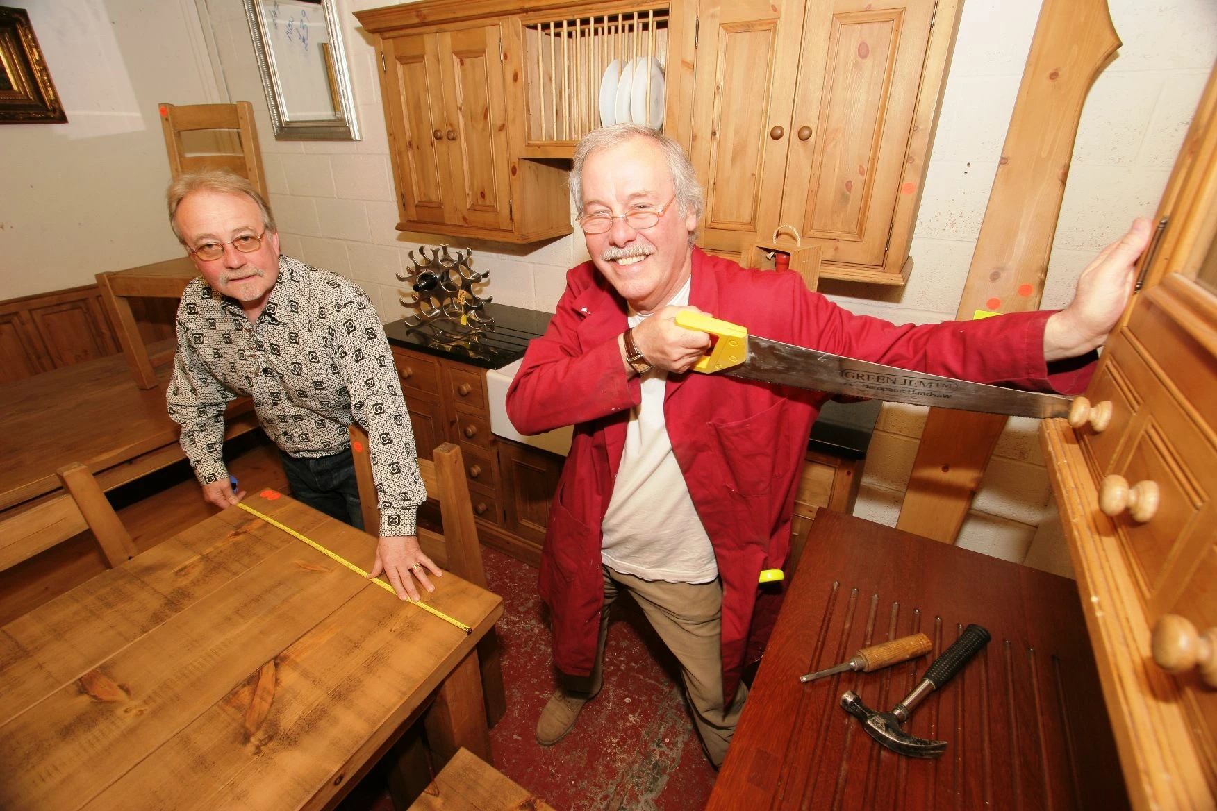 Ken Rodgers and Andy Humphries experienced furniture makers with over 100 years experience between t
