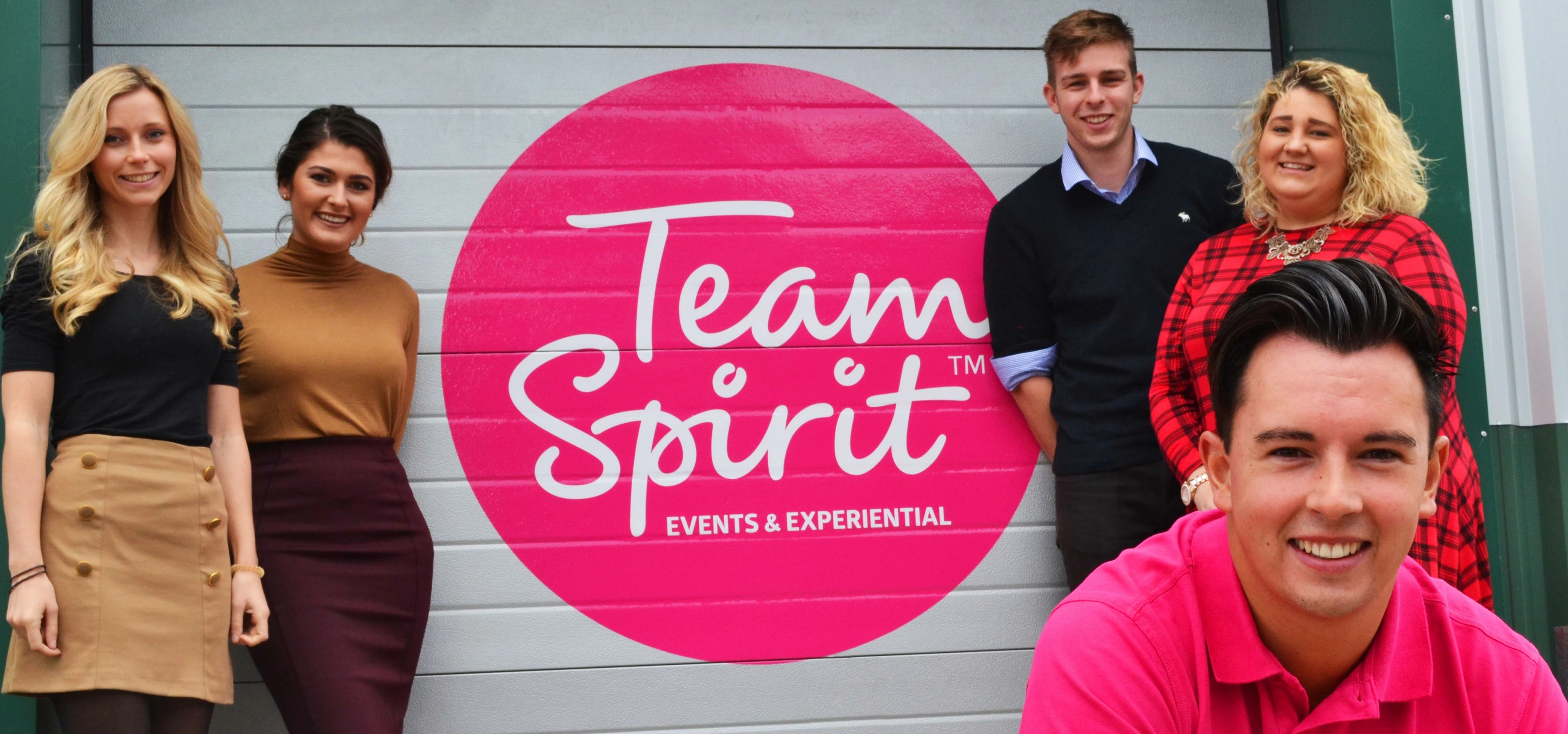 Pictured: Team Spirit's Rob Greenhalgh in the foreground, with (L-R) Natasha Kapp, Fay Taylor, Adam 