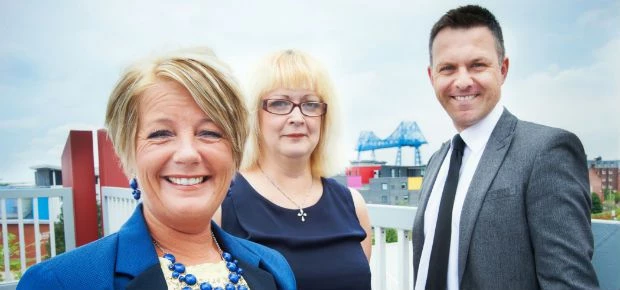 L-R Senior Consultant, Karen Robson; Office Administrator, Carol Lucas; Branch Manager, Matthew Tel