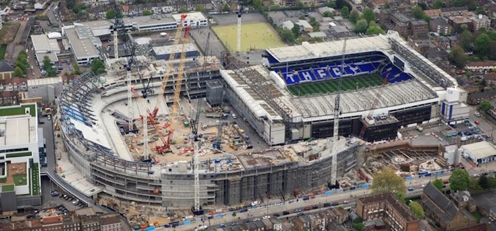 Work is ongoing at Tottenham Hotspur's new ground.