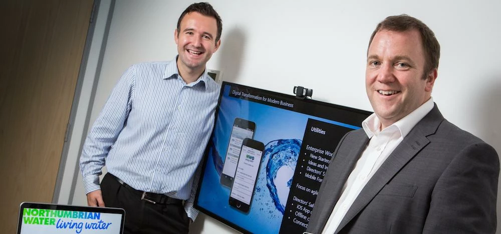 Northumbrian Water’s Anthony Marriner (left) with Synergi’s Justin Short.