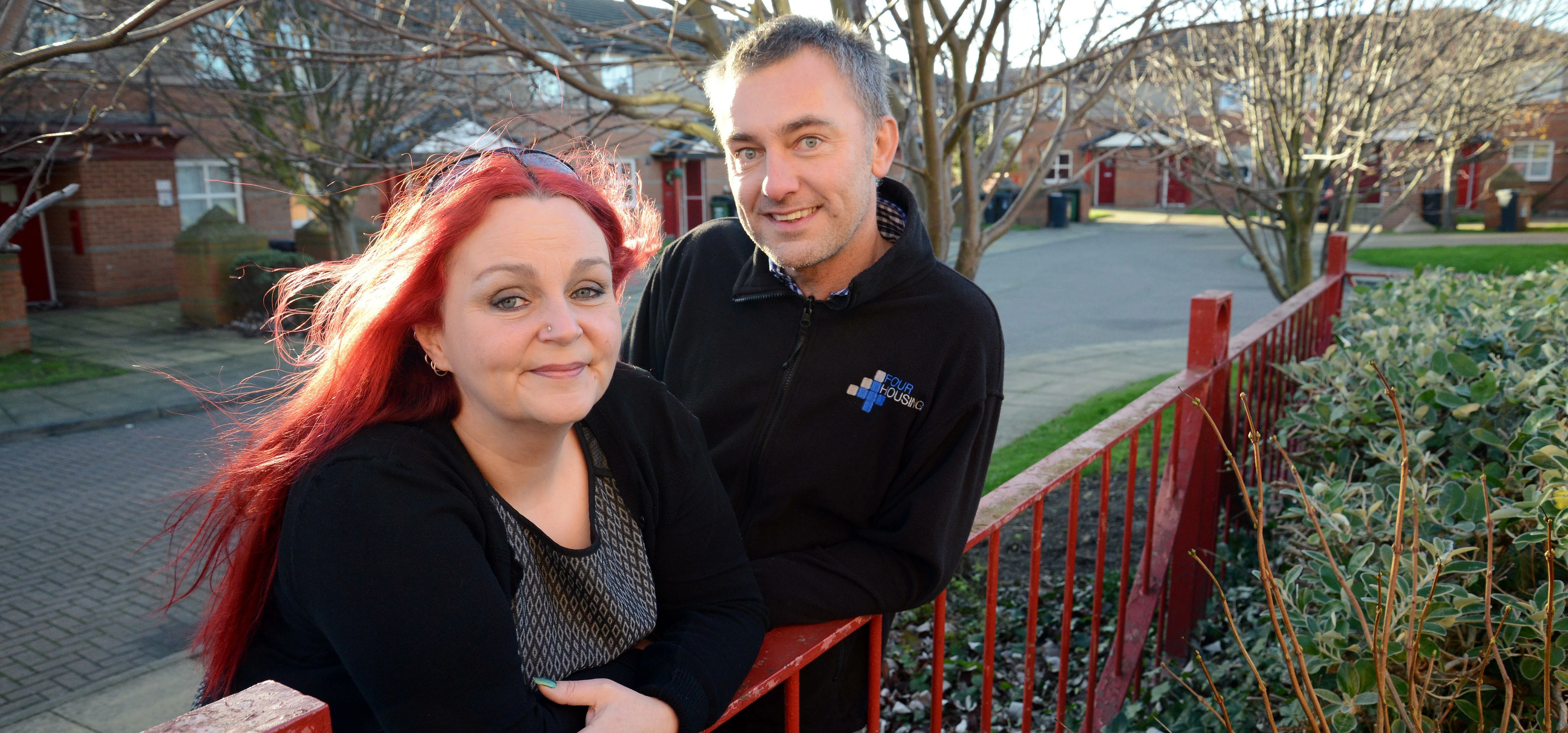 Lesley Hales of Stonham and Graeme Richardson of Four Housing
