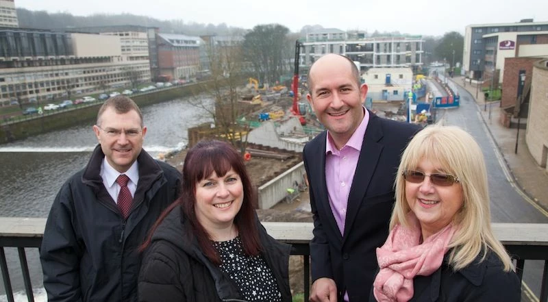 Steve Gray (NS&I), Carole Soulsby (NS&I), Neil McMillan (Carillion Developments) and Janine Bonnick