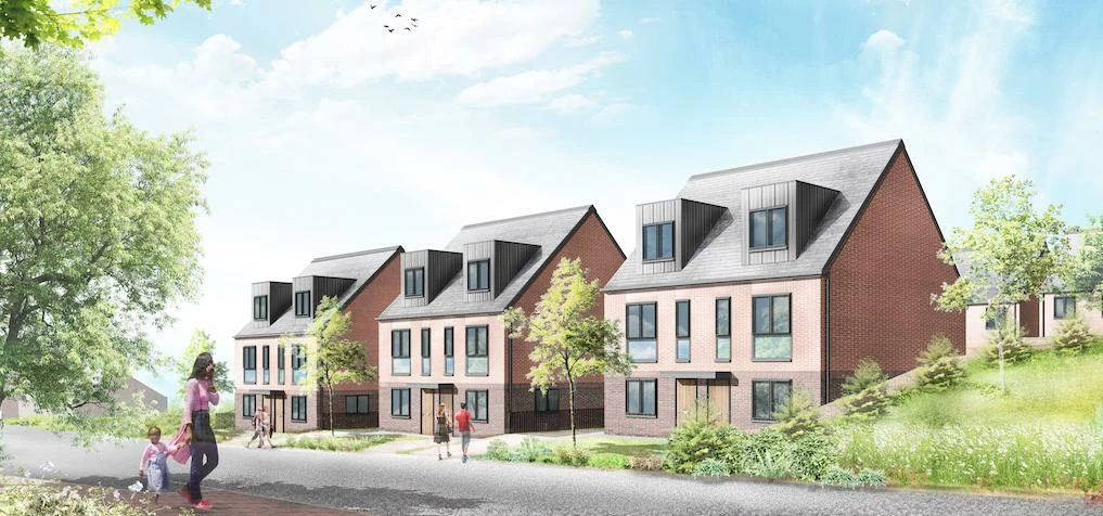 An artist's impression of the new Latham Avenue homes