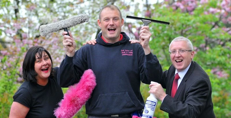 Clare Fryer, Darren Fryer and Bill Hartshorne