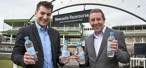 Joe Evans of Marlish Water (left) and David Williamson, executive director of Newcastle Racecourse
