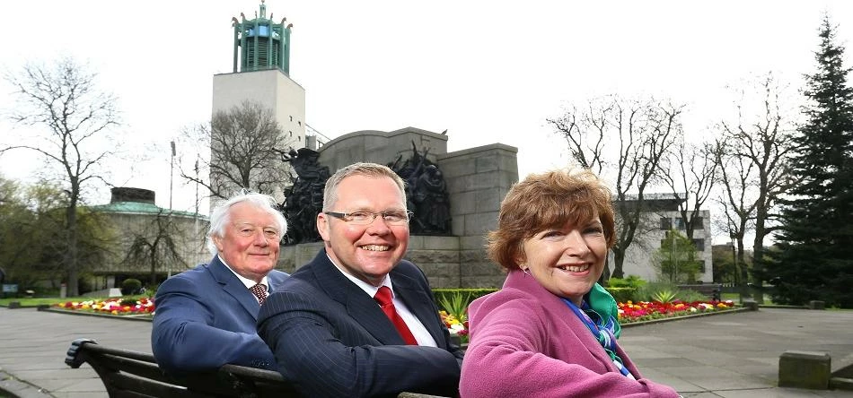 Pictured outside Newcastle Civic Centre are (l-r) Kevan Carrick, Councillor Nick Forbes and Lucy Win