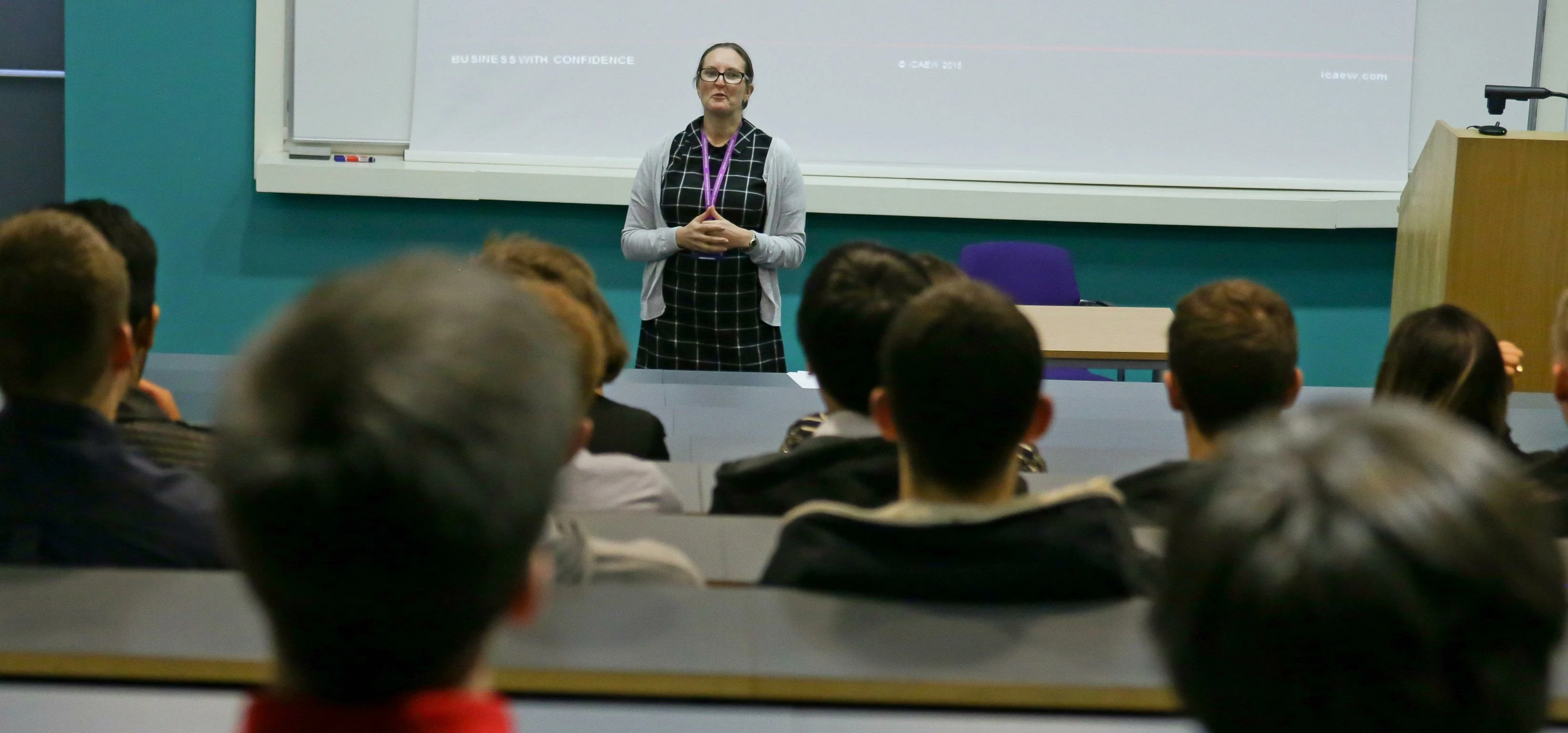 Penny Clarke from Manchester Business School talks to Year 12 pupils