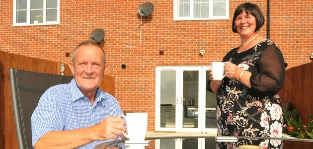 Michael and Vivien Allison from Blyth outside their new Dunelm Home