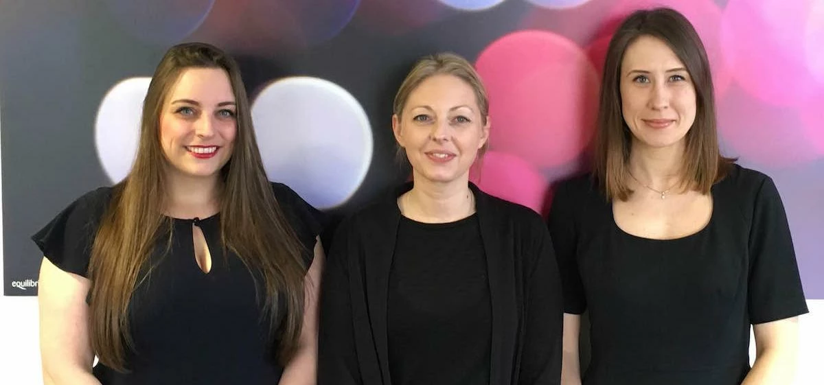 L-R: Equilibrium newcomers Vanessa Carey, Helen Johnson and Katy Littler