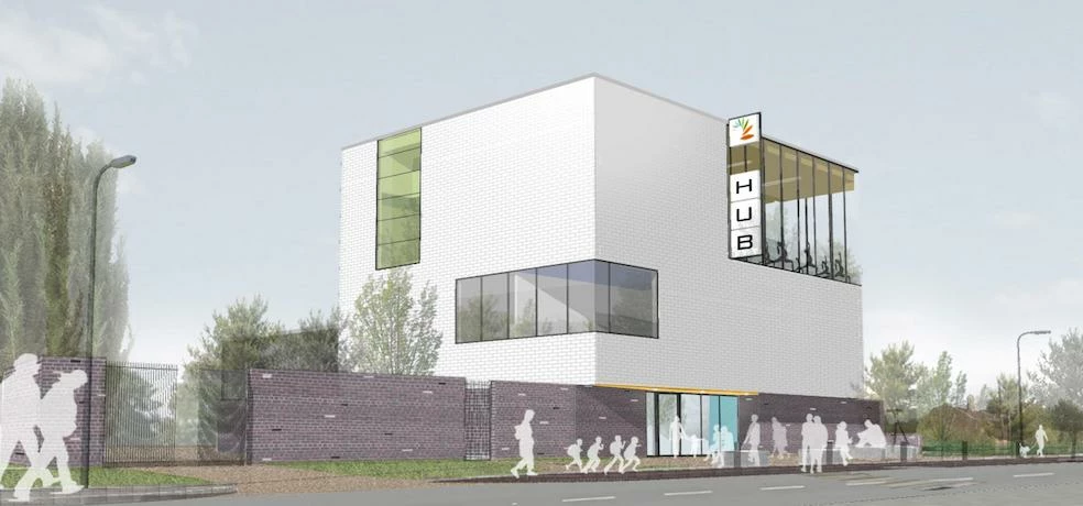Artist's impression of Bewsey and Dallam neighbourhood hub.