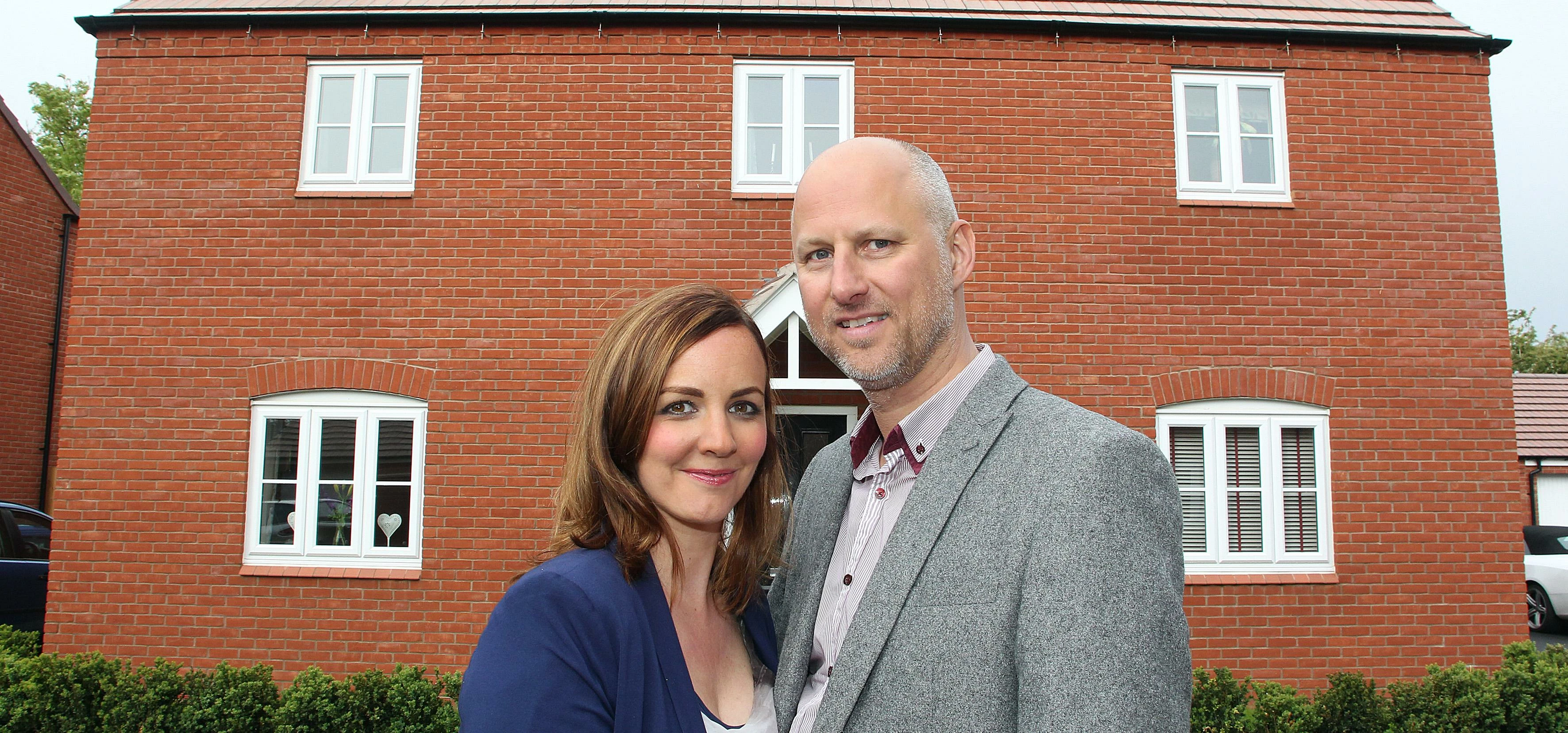Toni and Mark Copp at their new homes at The Paddocks in Bugbrooke.  