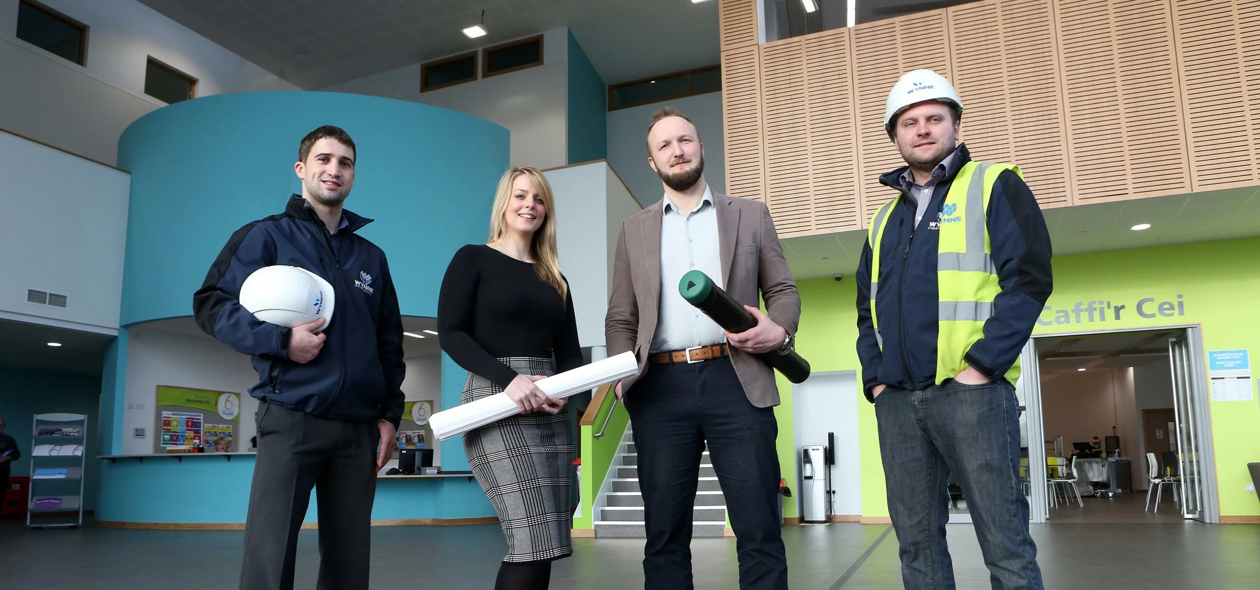 Ben Cobley, quantity surveyor; Rachael Fenton, landscape designer; Peter Fisk, architect and Mark W