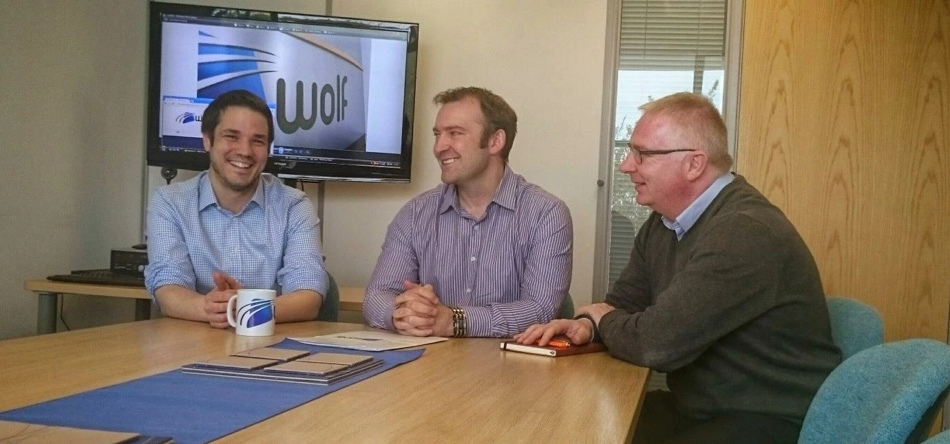 Newly appointed CTO Barry Davison with Marc Fowler and Allan Jeff