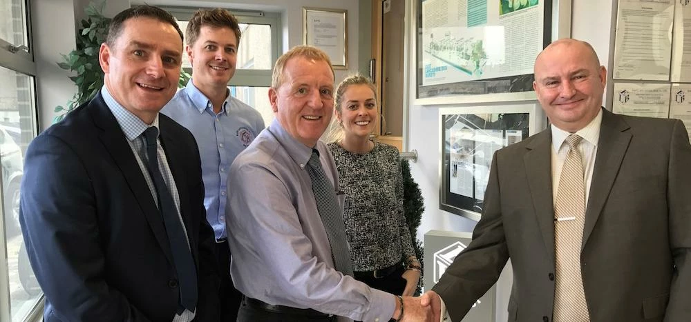 L-R: Andrew Cowking from PM+M with East Lancs Box Co's David Ingham, Peter Ingham and Amy Ingham, an