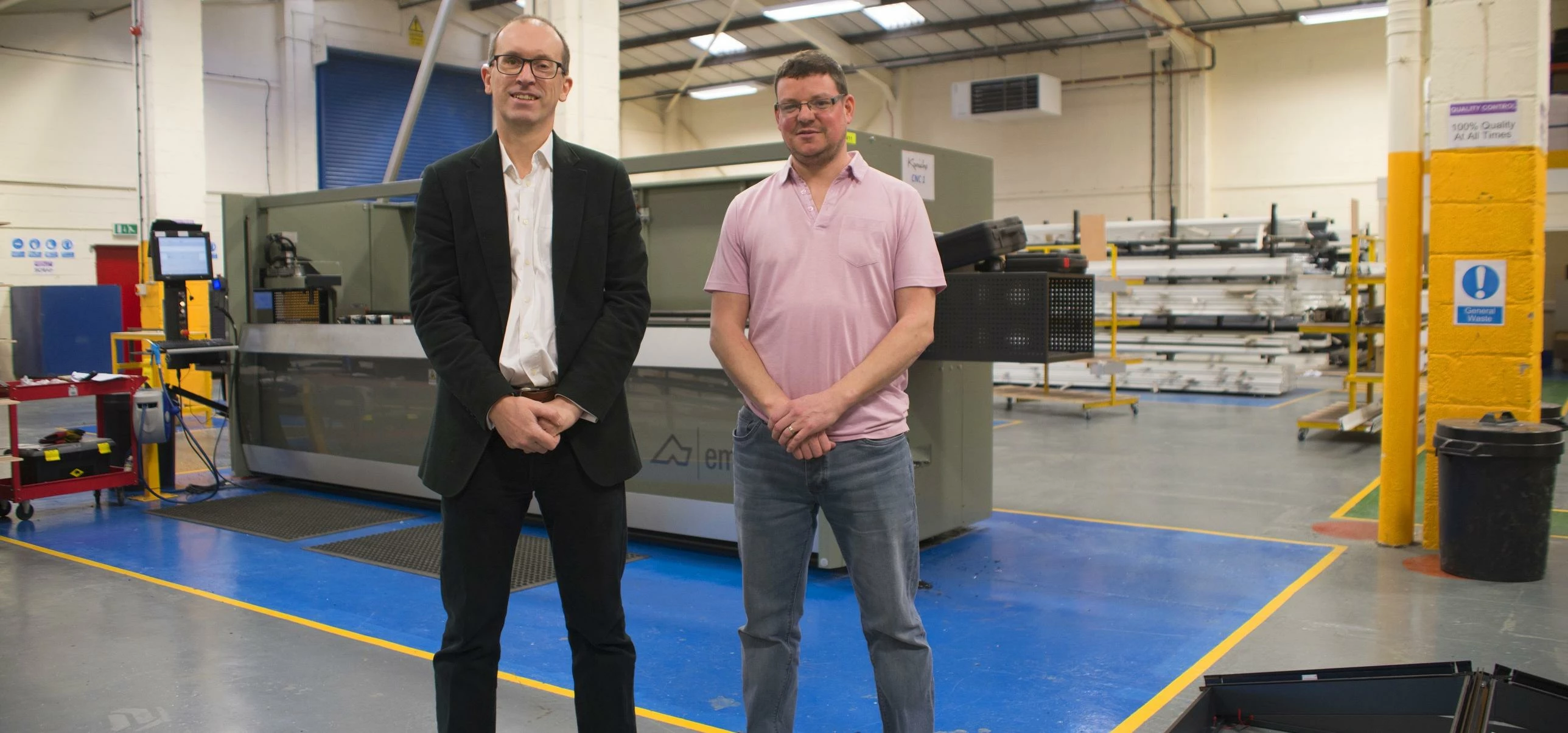 David Jinks, owner of Fridge Productions with Mike Robinson, Korniche Sales Manager in the new Made