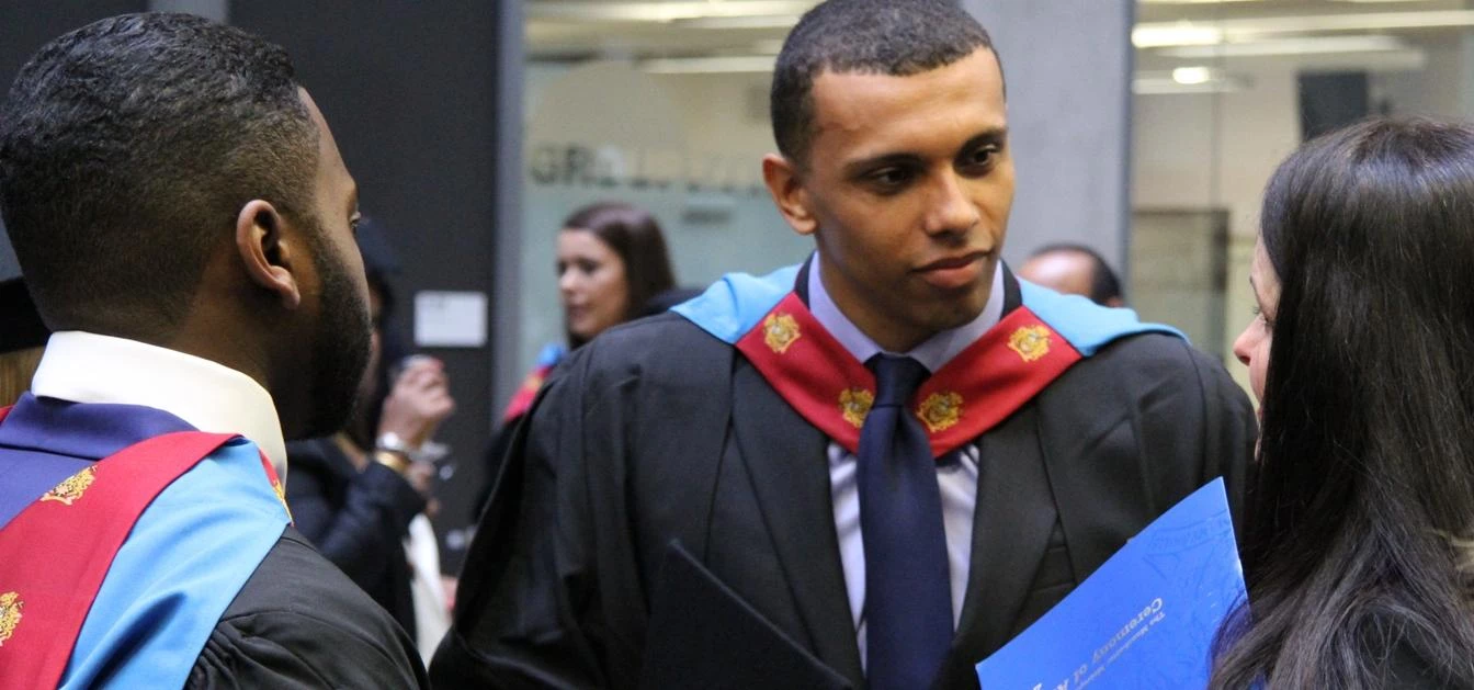 The UK's first advanced legal apprentices at the Manchester Metropolitan University graduation cerem