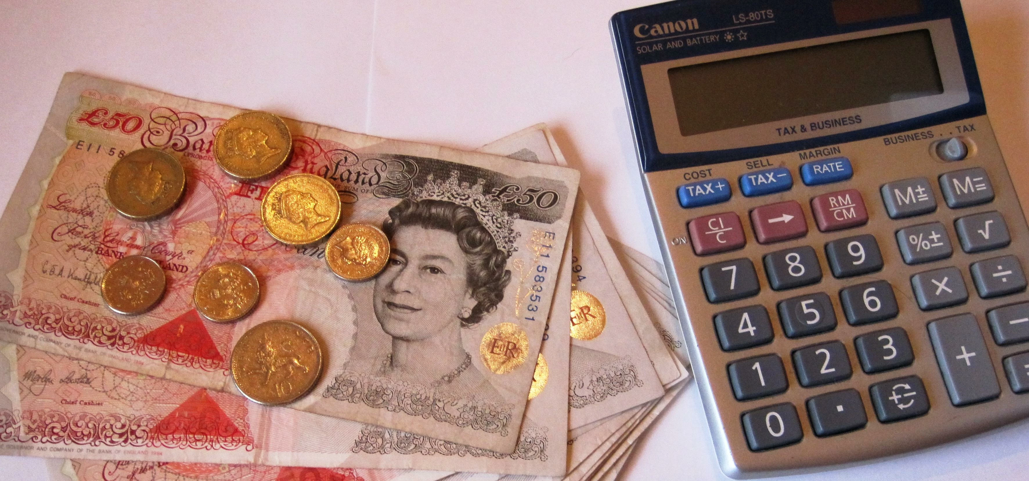 Calculator and Cash