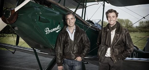 Giles English (left) with brother Nick English (right), Co-Founders of Bremont Watch Company