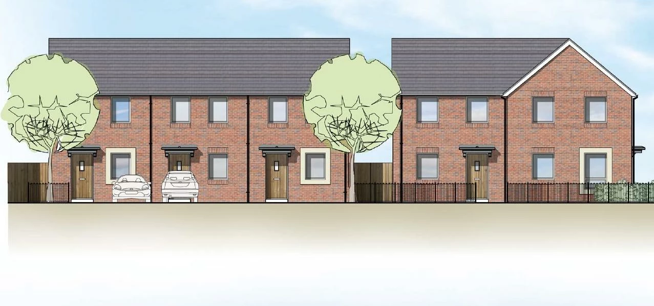 A CGI of the new Heywood homes