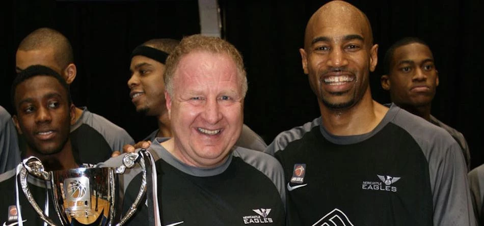 Esh MD Brian Manning with Eagles Coach Fab Flournoy