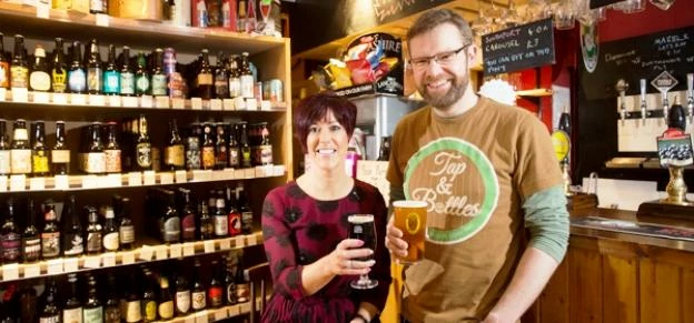 Lisa Greenhalgh of MSIF and Julian Burgess of Tap and Bottle