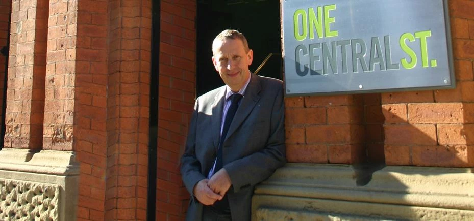 Brian Morris outside BCM's Manchester city centre HQ