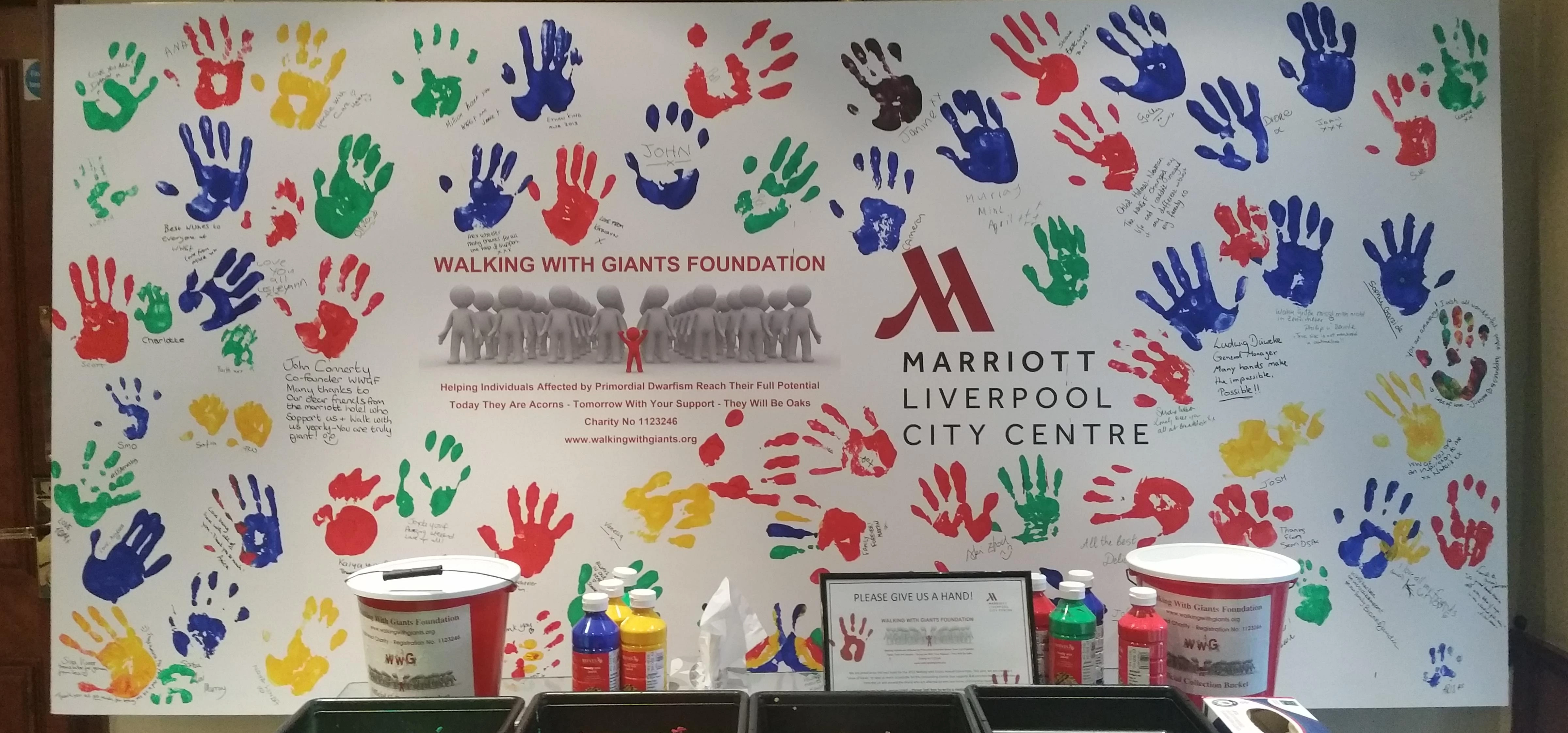 The 'show of painted hands' at Liverpool Marriott Hotel