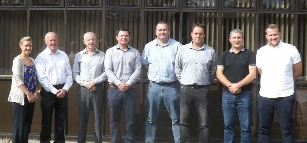 Gill McDarmaid (P&C), Phill Fletcher (P&C), Colin Duncan (Britplas), John Blackwell (Britplas), Kevi
