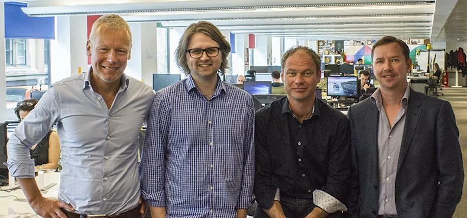 L-R: Paul Manuel, CEO of Dept; Jonathan Whiteside, co-founder of Building Blocks; Jaspar van de Luij