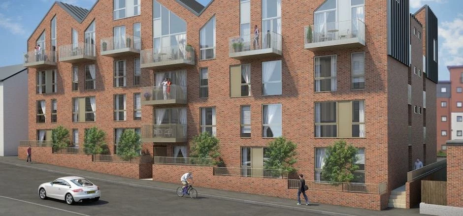 A CGI of Palatine Gardens in Sheffield.