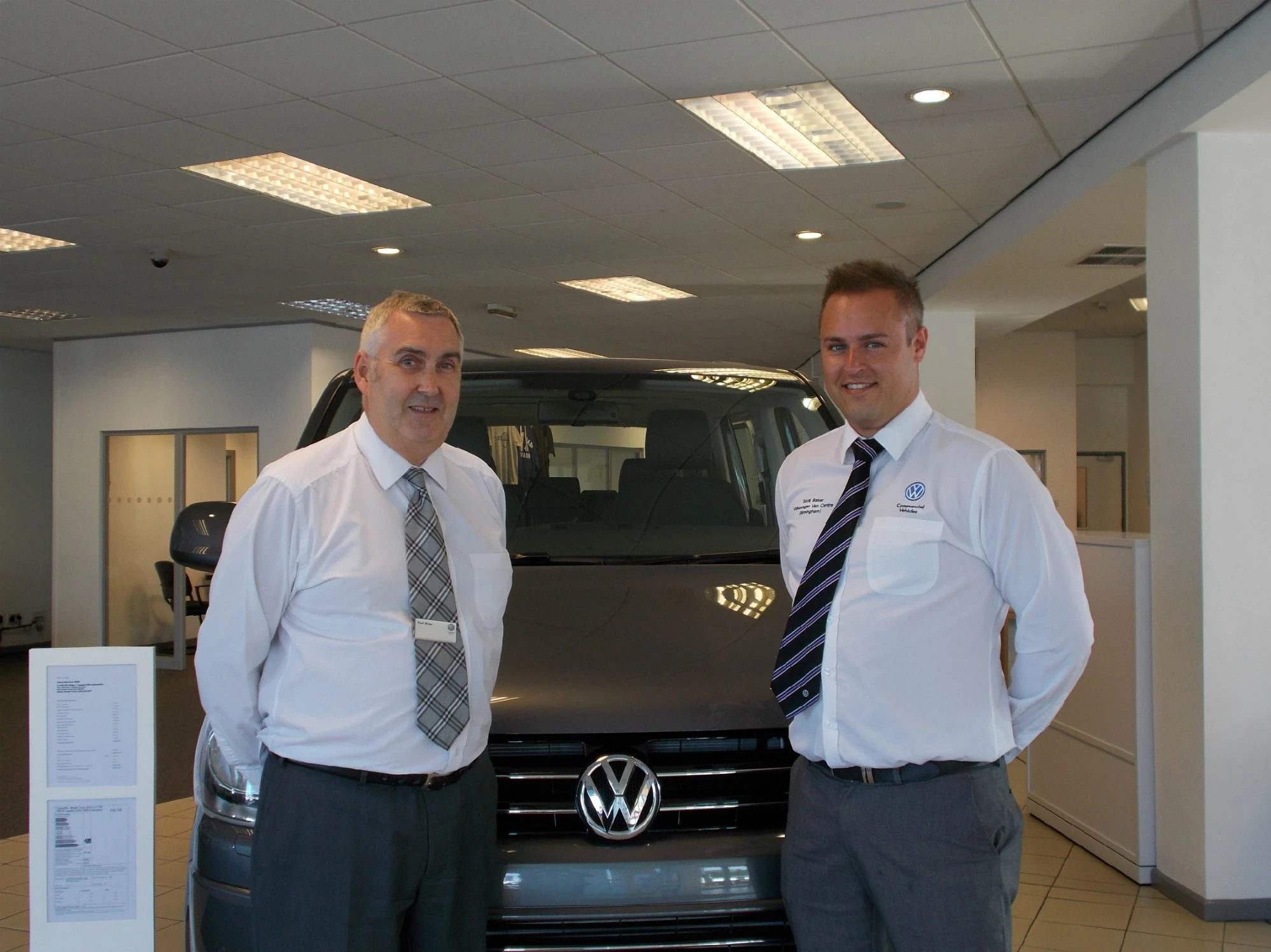 Volkswagen Van Centre Birmingham’s new business development managers, Paul Myles and Scott Baker. 