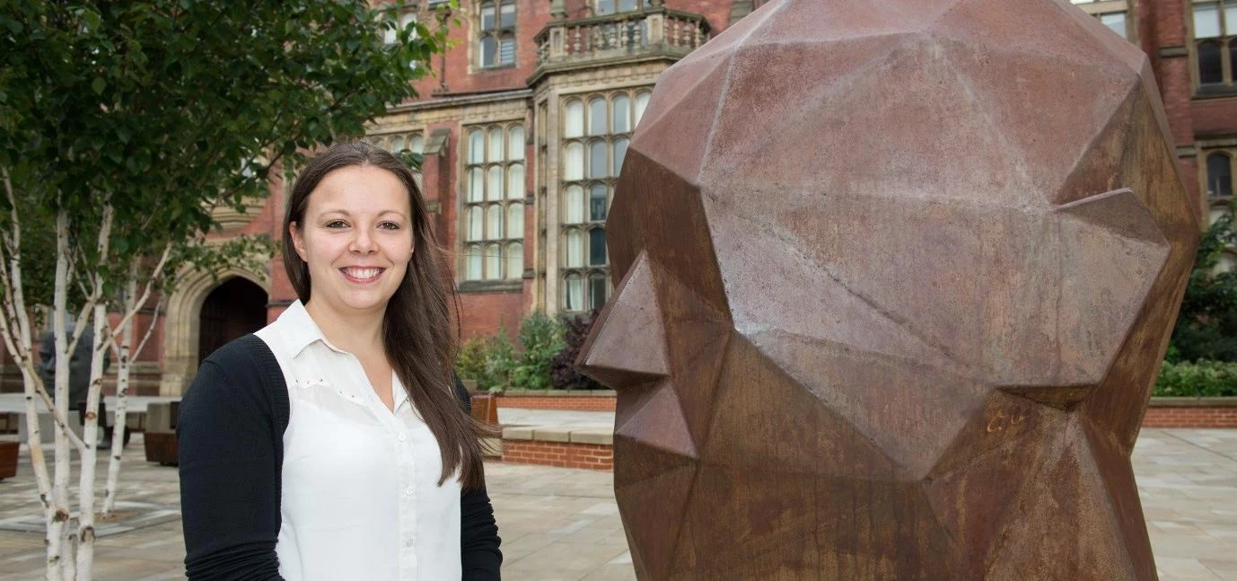 Newcastle University Postgraduate, Jenny Wallis pictured outside Newcastle University