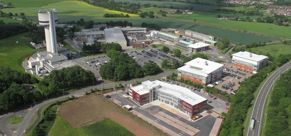 An aerial view of the Sci-Tech Daresbury campus