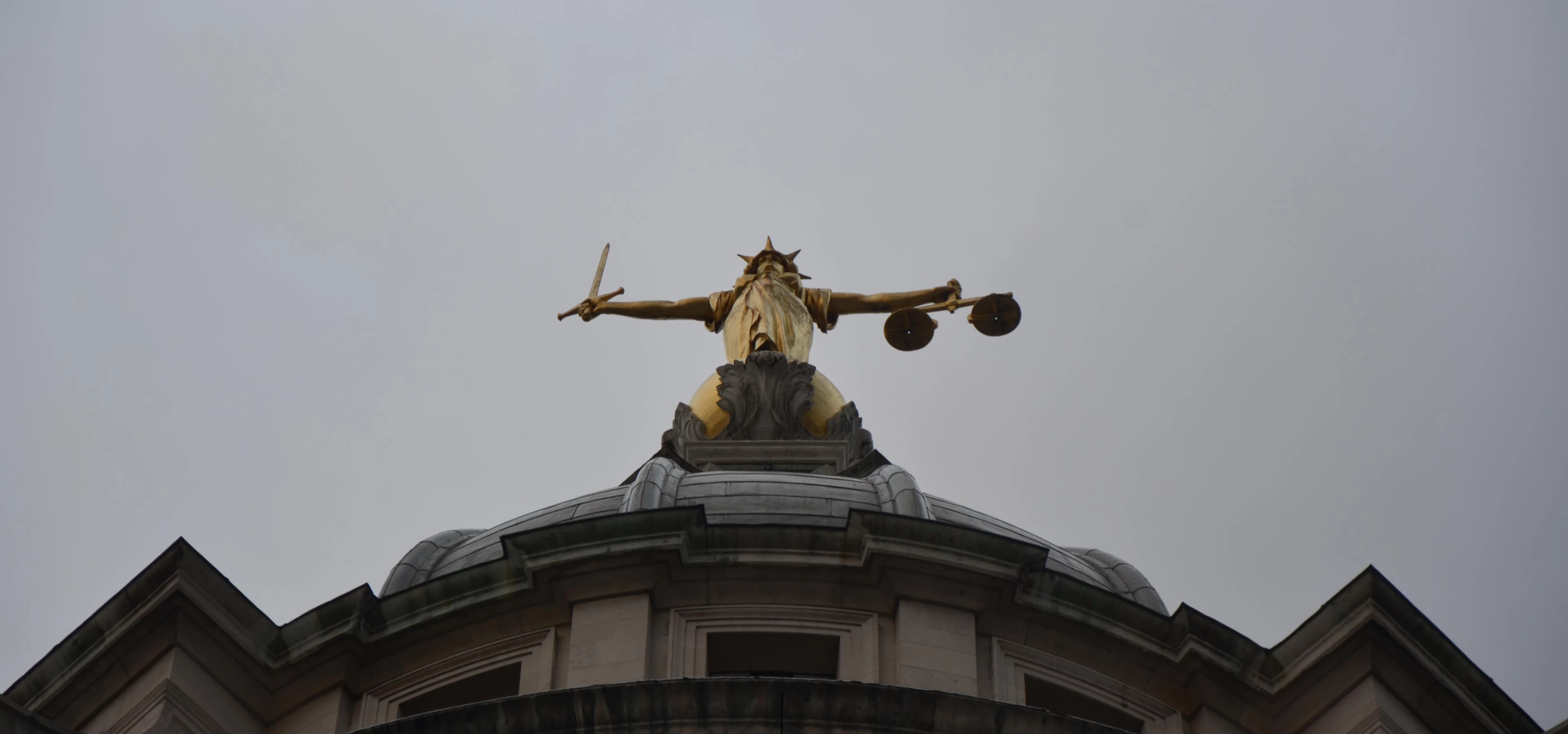 Justice atop the Old Bailey, London
