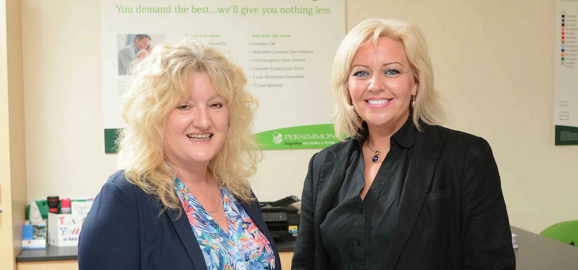Debbie Martindale, left, alongside Tracey Gallacher from Persimmon Homes