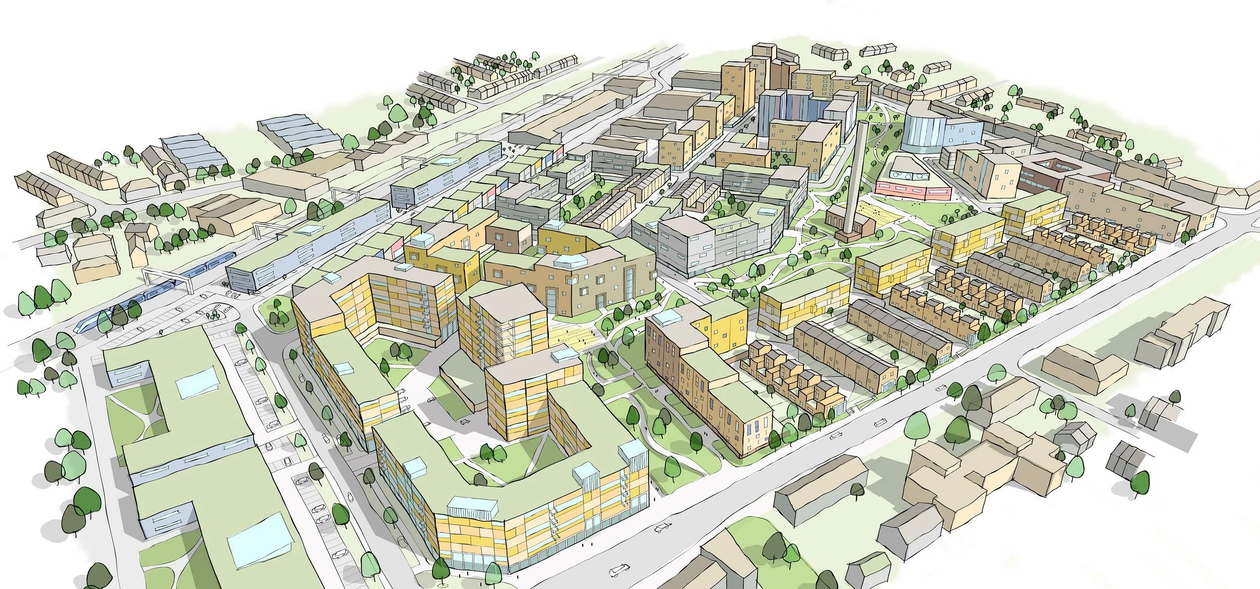 Artist's impression of the Harrow View East site.