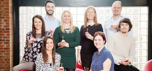 Members of the Horizonworks team celebrate five years in business with managing director Samantha Da