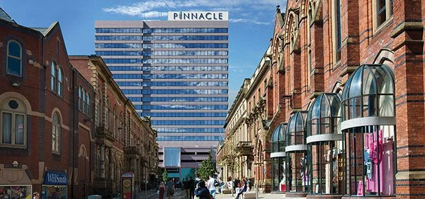 Pinnacle office buildings in the centre of Leeds